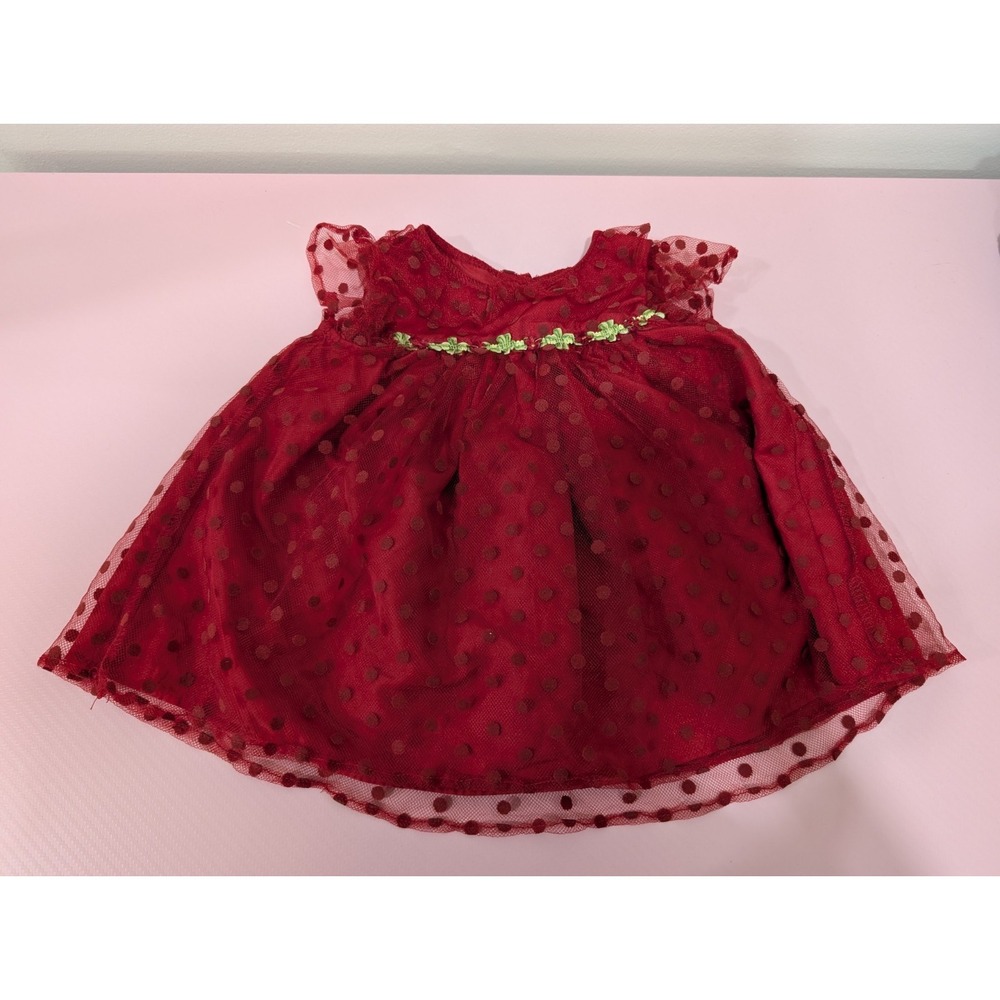 Laura Ashley Baby Girl Infant Red‎ Lace Dress Size 3/6 Months
